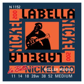 LA BELLA N1152 Nickel 200 Roller Wound - Medium 11-52 Electric Guitar Strings LA BELLA N1152 Nickel 200 Roller Wound - Medium 11-52 Electric Guitar Strings