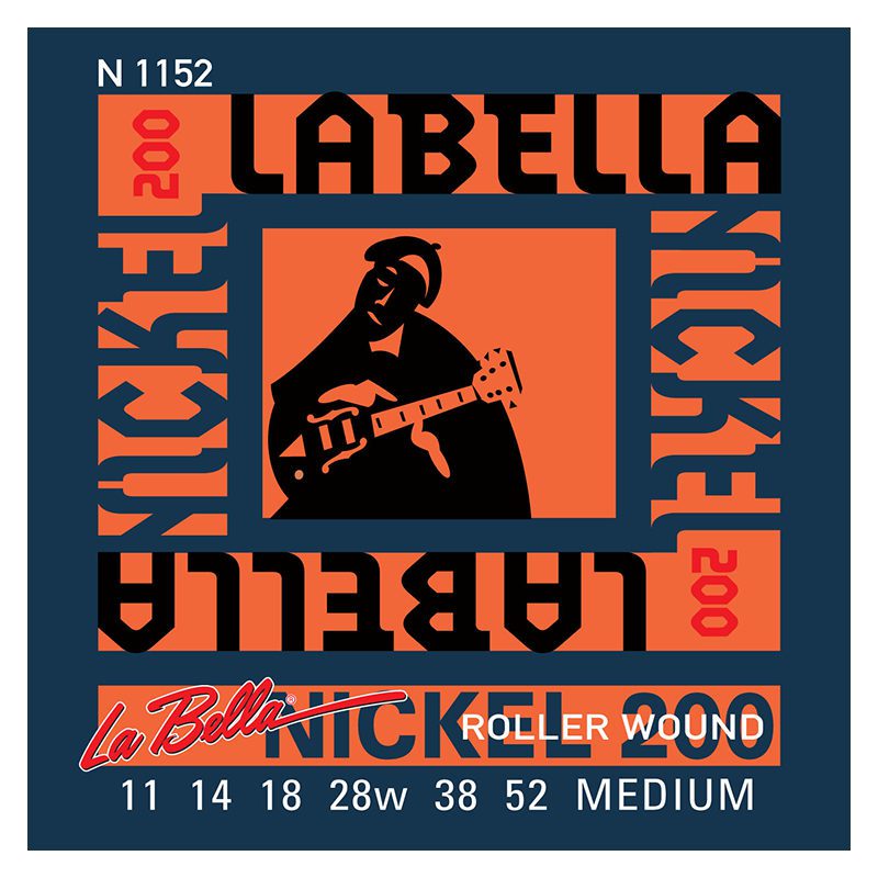 LA BELLA N1152 Nickel 200 Roller Wound - Medium 11-52 Electric Guitar Strings