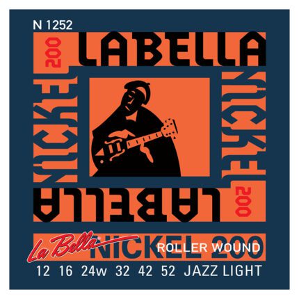 LA BELLA N1252 Nickel 200 Roller Wound - Jazz Light 12-52 Electric Guitar Strings