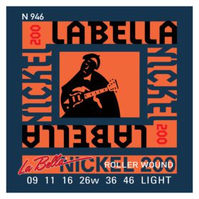 LA BELLA N946 Nickel 200 Roller Wound - Light 09-46 Electric Guitar Strings LA BELLA N946 Nickel 200 Roller Wound - Light 09-46 Electric Guitar Strings