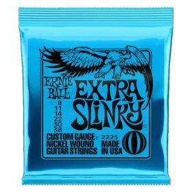 ERNIEBALL Extra Slinky Nickel Wound Electric Guitar Strings 8-38 Gauge (2225) ERNIEBALL Extra Slinky Nickel Wound Electric Guitar Strings 8-38 Gauge (2225)