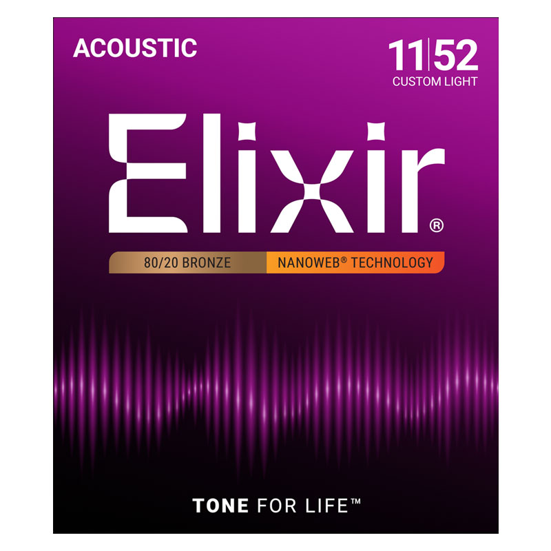 Elixir Nanoweb Set 11-52 Acoustic Anti Rust Strings (11027)