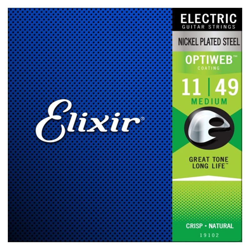 ELIXIR Electric Guitar Optiweb Medium Strings 011 -049 Set 19102