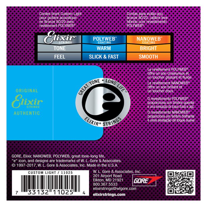 Elixir Polyweb Set 11-52 Acoustic Strings 11025