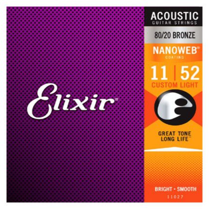 Elixir Nanoweb Set 11-52 Acoustic Anti Rust Strings 11027