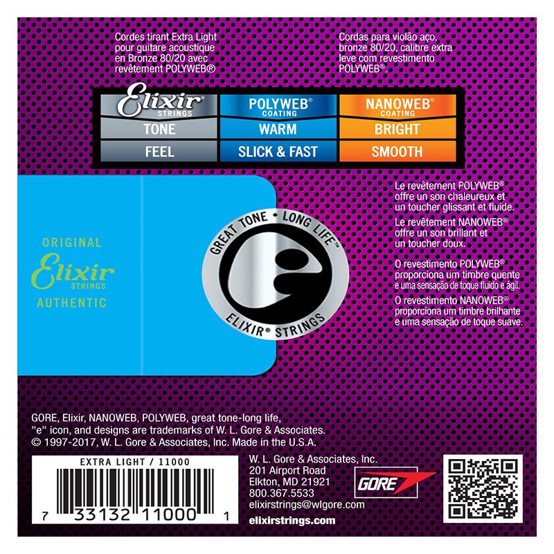 Elixir Polyweb Set 10-47 Acoustic Strings 110000