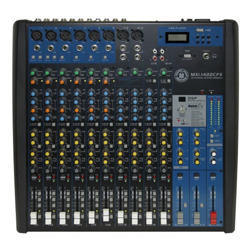 TOP PRO MXI1422CFX 14 Channel Audio Mixer With EFX Processor And Compressors