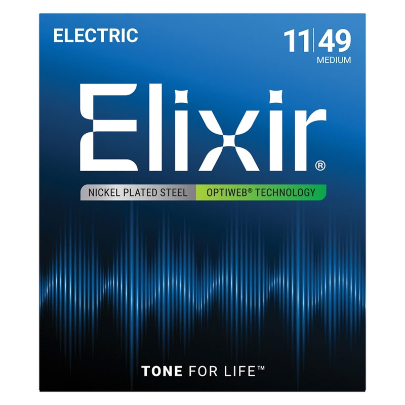 ELIXIR Electric Guitar Optiweb Medium Strings 011 -049 Set 19102