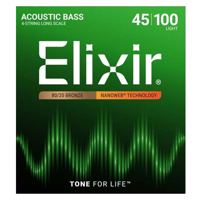 ELIXIR Nanoweb Acoustic Bass 4 Strings 45-100 Set (14502) ELIXIR Nanoweb Acoustic Bass 4 Strings 45-100 Set (14502)