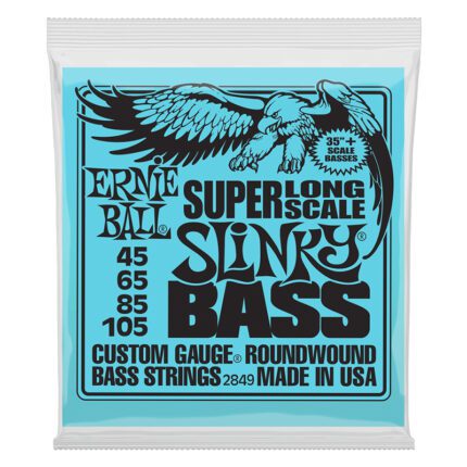 ERNIEBALL Super Long Scale Slinky Electric Bass Strings 45-105 Gauge