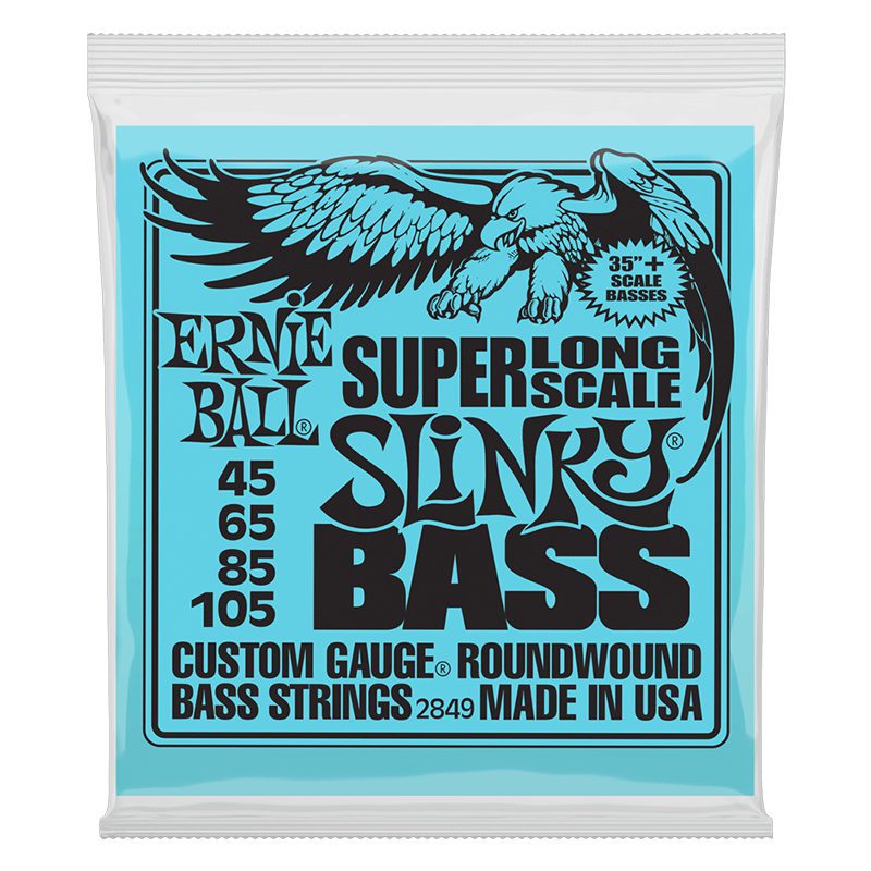 ERNIEBALL Super Long Scale Slinky Electric Bass Strings 45-105 Gauge