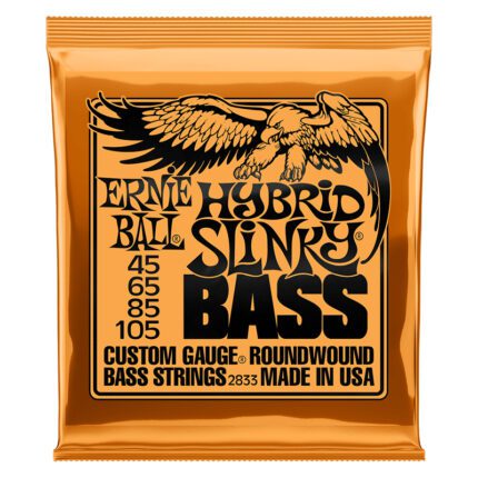 ERNIEBALL Hybrid Slinky Nickel Wound Electric Bass Strings 45-105 Gauge