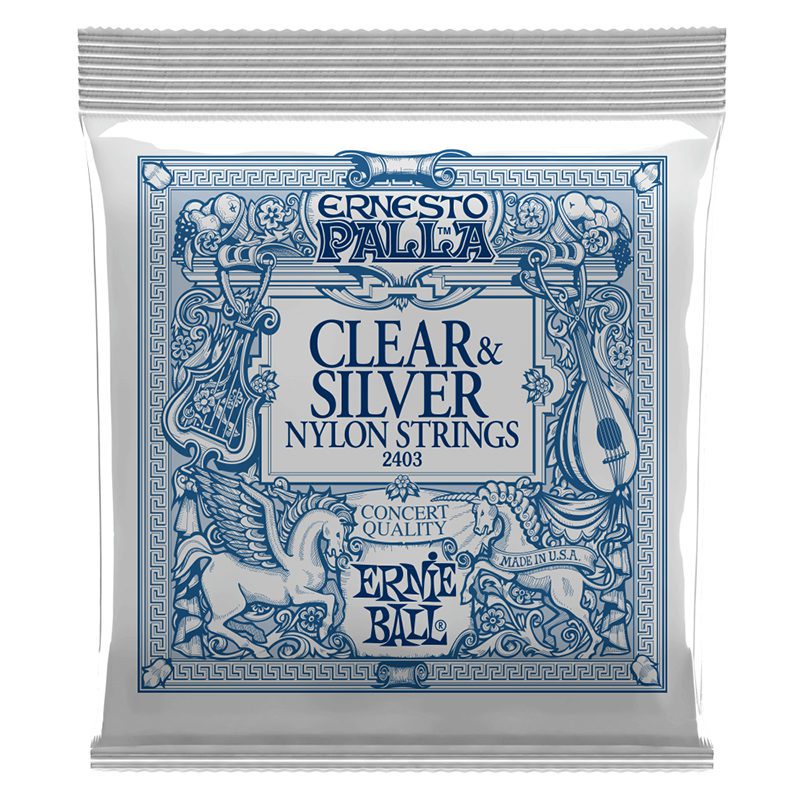 ERNIEBALL Ernesto Palla Clear & Silver Nylon Classical Guitar Strings 2403