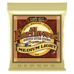 ERNIEBALL Earthwood Medium Light 80/20 Bronze Acoustic Guitar Strings 012-054 Gauge