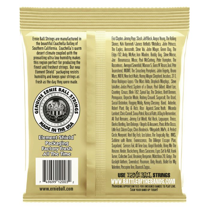 ERNIEBALL Earthwood Medium Light 80/20 Bronze Acoustic Guitar Strings 012-054 Gauge