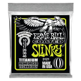 ERNIEBALL Regular Slinky Coated Titanium RTS Electric Guitar Strings 10-46 Gauge ERNIEBALL Regular Slinky Coated Titanium RTS Electric Guitar Strings 10-46 Gauge