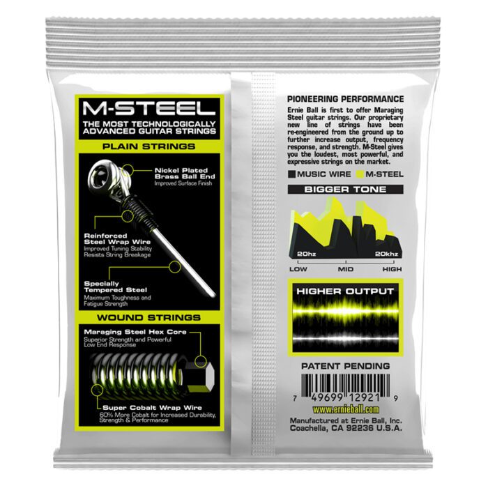 ERNIEBALL Regular Slinky M-Steel Electric Guitar Strings 10-46 Gauge