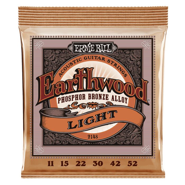 ERNIEBALL Erthwood Light Phosphor Bronze Acoustic Guitar Strings 11-52 Gauge