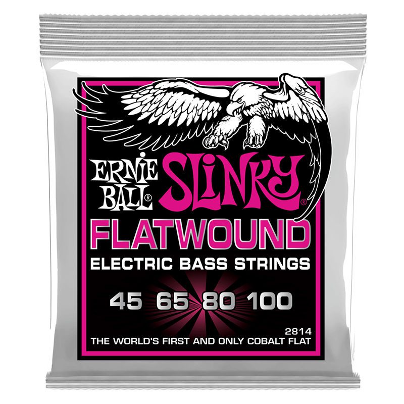 ERNIEBALL Super Slinky Flatwound Electric Bass Strings 45-100 Gauge