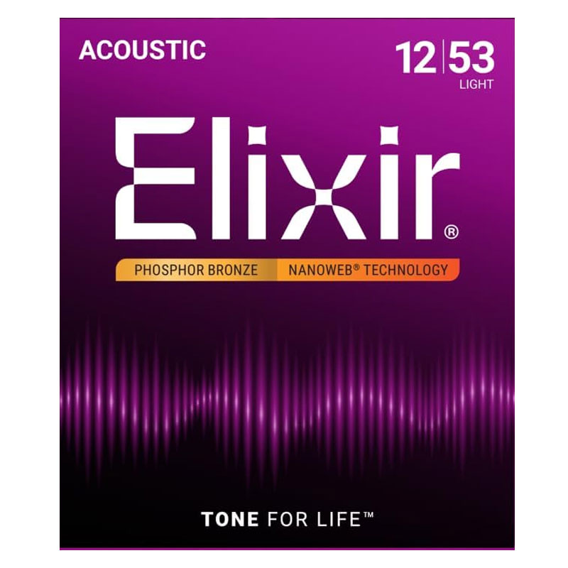 ELIXIR Nanoweb Light Phosphor Bronze 12-53 Set (16052)