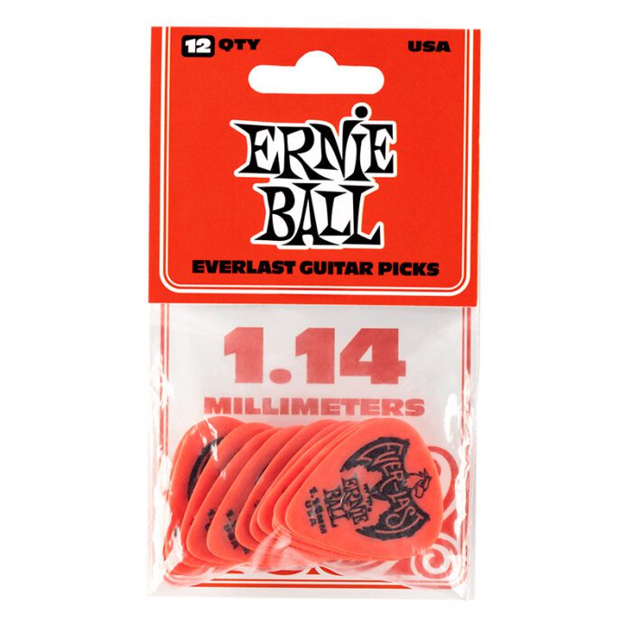 Ernie Ball Red 1.14mm Everlast Picks 12-Pack (P09194)