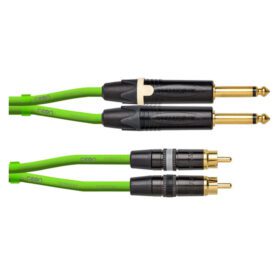 Cordial Ceon DJ Plug-RCA Green 1.5m Cordial Ceon DJ Plug-RCA Green 1.5m