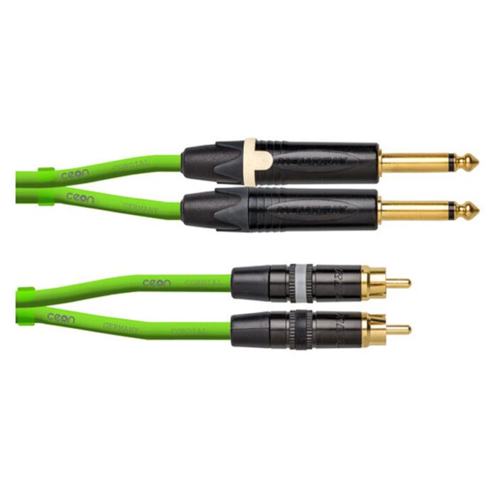 Cordial Ceon DJ Plug-RCA Green 1.5m