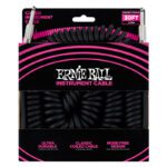 ERNIEBALL 30' Coiled Straight / Straight Instrument Cable - Black 9m (P06044)