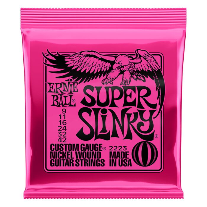Ernie Ball Super Slinky Nickel Wound Electric Guitar Strings 9-42 Set (P02223)