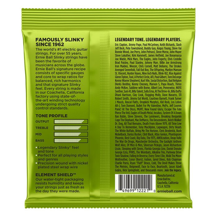 Ernie Ball Regular Slinky Nickel Wound Electric Guitar Strings 10-46 Set (P02221)