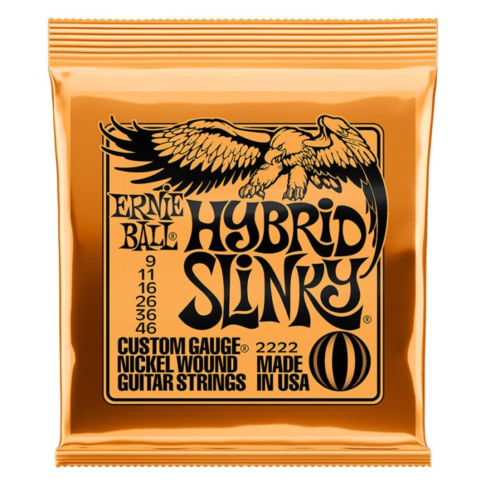 Ernie Ball Hybrid Slinky Nickel Wound Electric Guitar Strings 9-46 Set. (P02222)