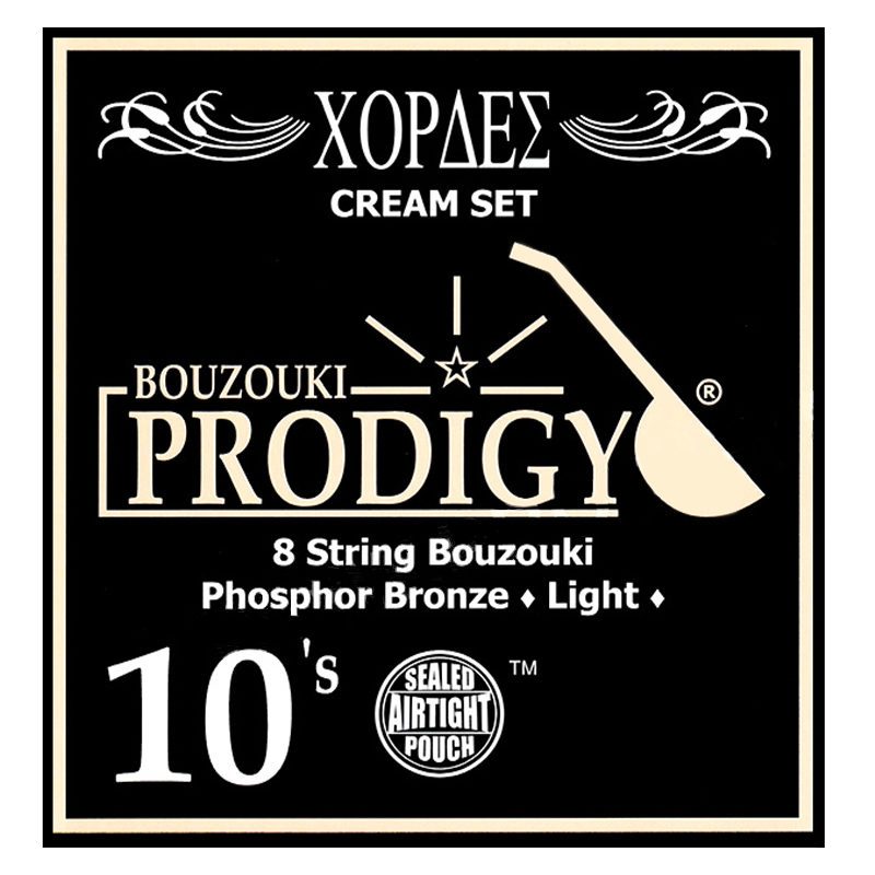 PRODIGY CREAM SET BOUZOUKI 8 STRINGS 0.10 SET BRON