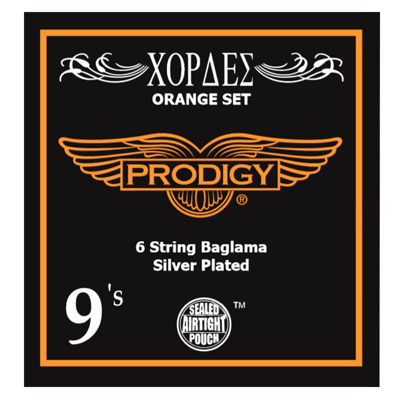 PRODIGY Orange Set 0.09's For 6 String Baglama