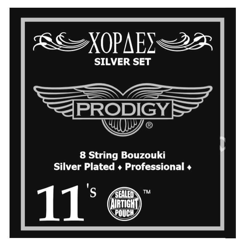 PRODIGY Silver Set 0.11's For 8 String Bouzouki