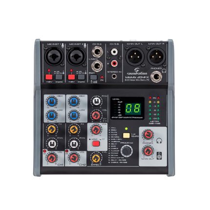 SOUNDSATION MioMix 204FX 6-Channel Professional Audio Mixer with 24-bit Digital Multi-Effect