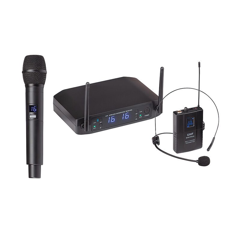 SOUNDSATION WF-U216HP UHF DOUBLE16-Channel Wireless System with 1 handheld Mic 1 Headset