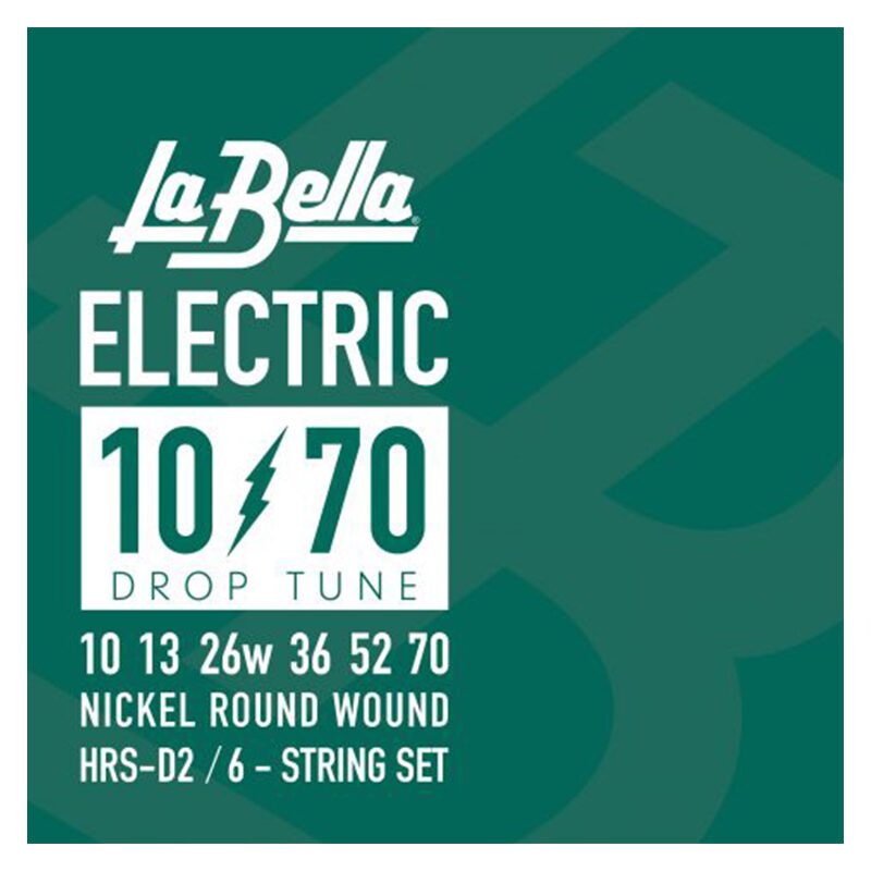 LA BELLA HRS-D2 Drop Tune Electric Guitar Set – 10-70 