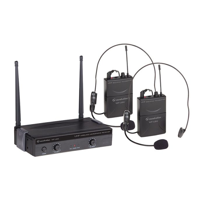 SOUNDSATION WF-U24PP 2x 4-Channel UHF Wireless System With 1 receiver, 2 Pocket Transmitters And 2 Headsets