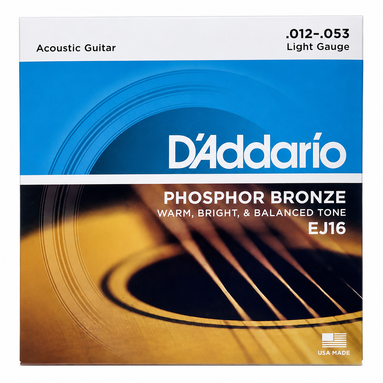 DADDARIO EJ16 0.12-0.53 PHOSPHOR BRONZE ACOUSTIC SET DADDARIO EJ16 0.12-0.53 PHOSPHOR BRONZE ACOUSTIC SET