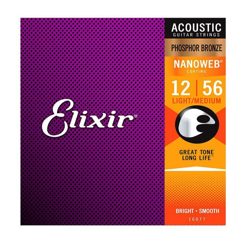 ELIXIR ACOU. PHOS-BRONZE NANOWEB 012 -056 SET16077