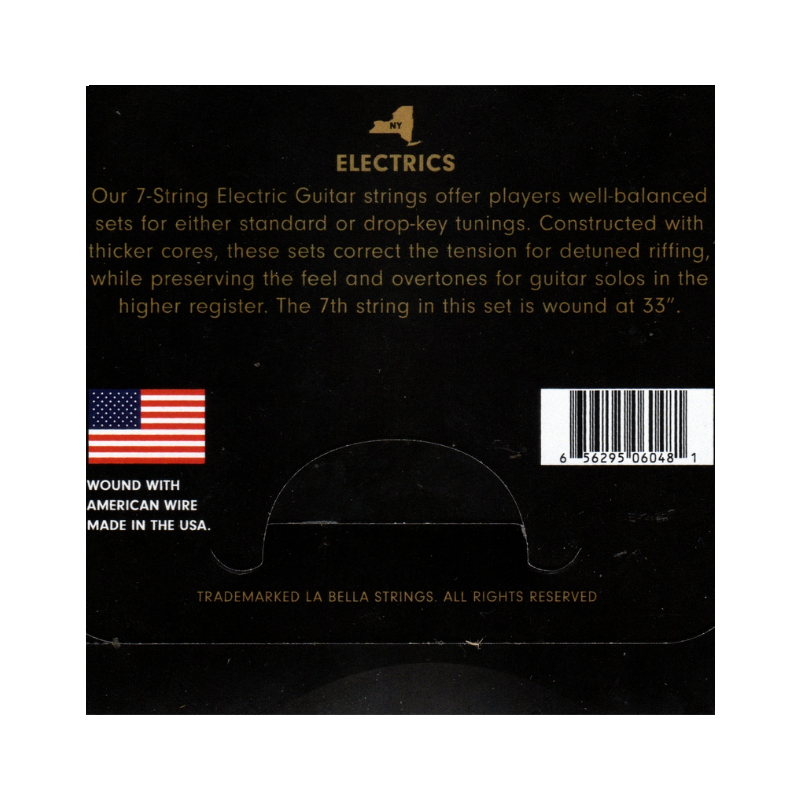 LaBella HRS-75 Nickel Rounds -7-String electric , 11-70