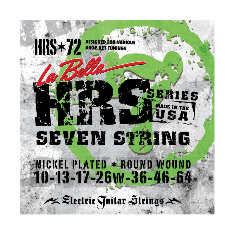 LaBella HRS-72 Nickel Rounds – 7-String electric , 10-64