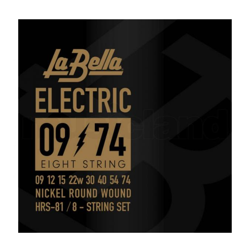 LaBella HRS-81 8-String electric guitar Nickel Rounds – 09-74