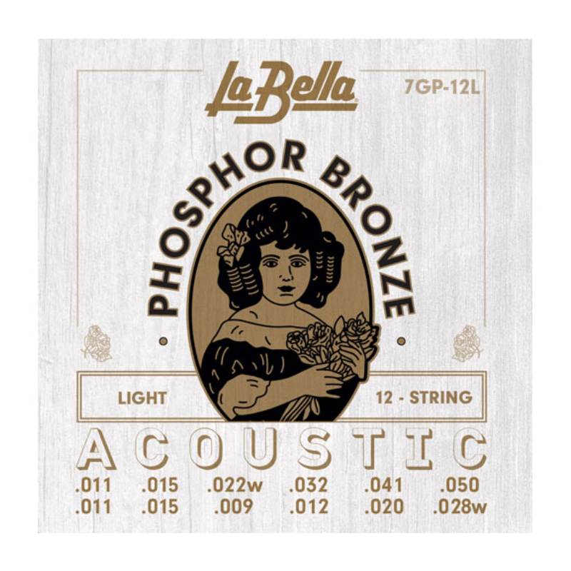 LaBella 7GP-12L 12-String acoustic, Phosphor Bronze – Light
