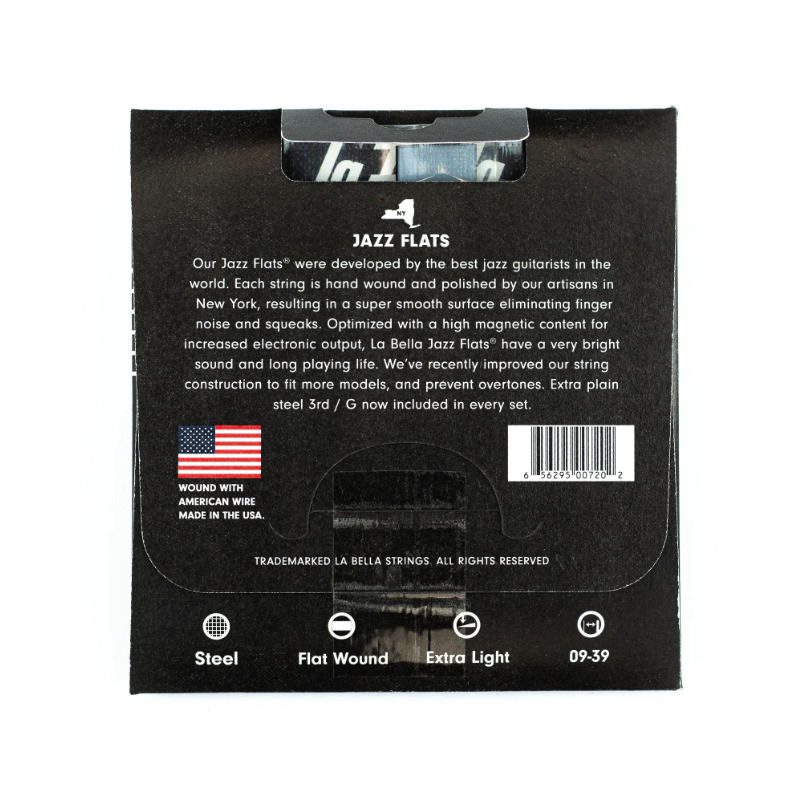 LA BELLA 20-PXL EL. GUITAR JAZZ FLATS  009-039