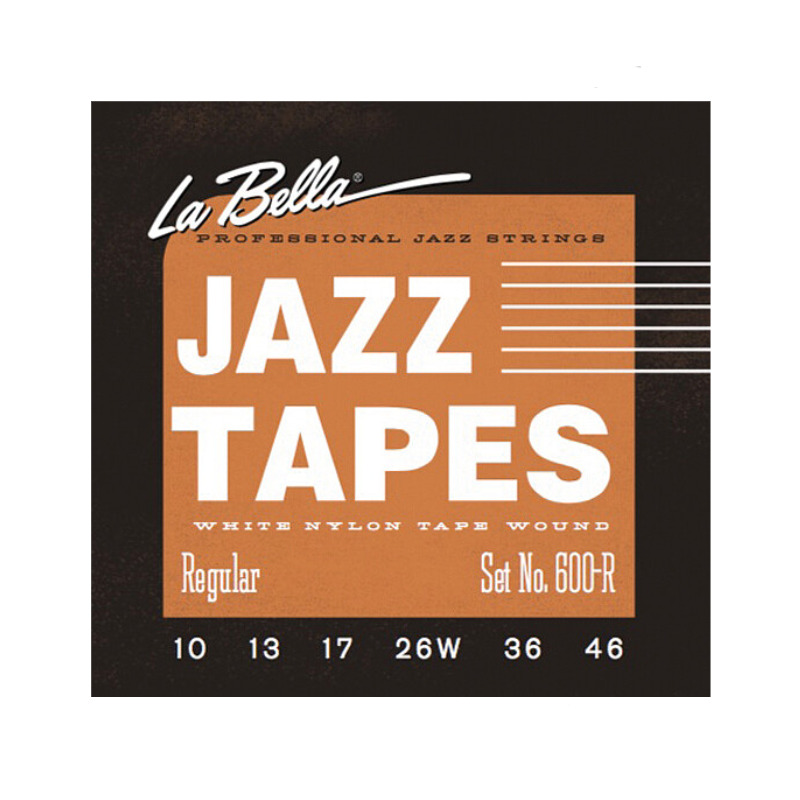 LA BELLA 600-R EL.GUITAR JAZZ TAPES WHITE 010-046