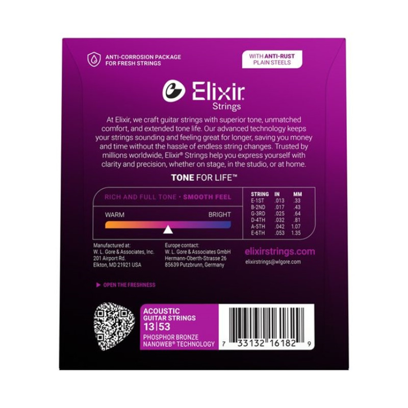 ELIXIR TAYLOR BRONZE HD 0.13- 0.53,16182 , ACOUSTIC