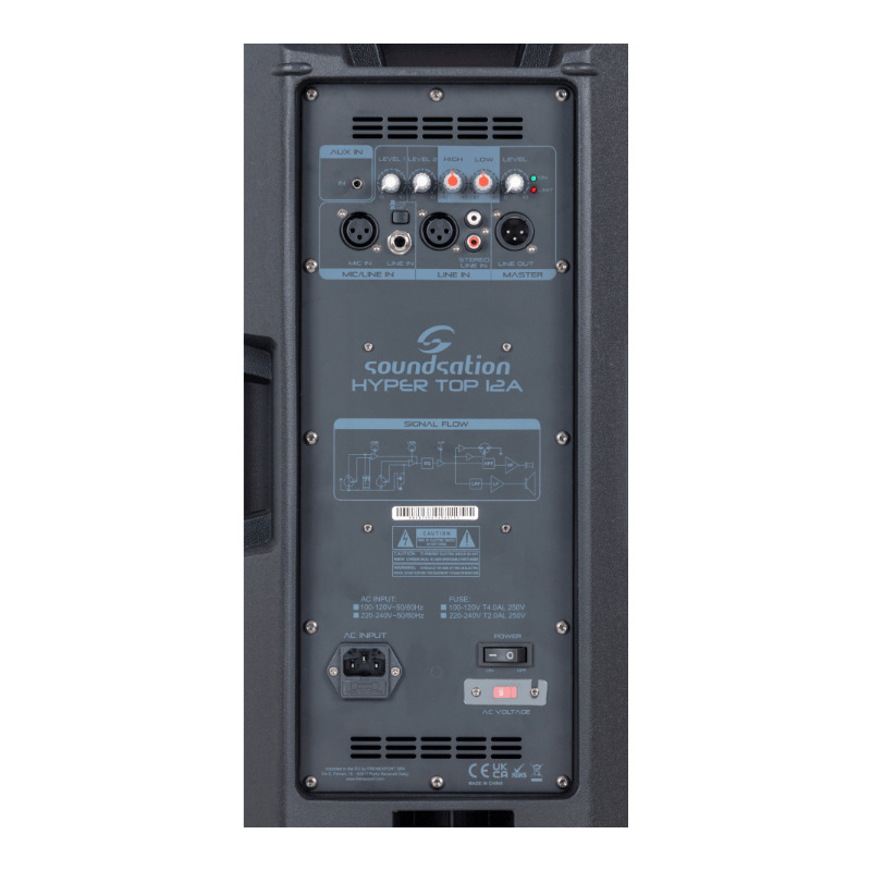 HYPER PRO TOP 12A BI-AMP SPEAKER 1600W CLASS D+AB L828L