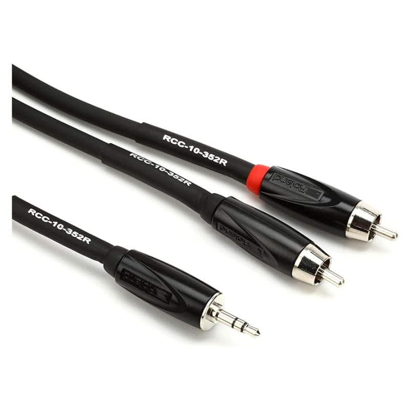 Roland RCC-10-352RV2 3M INTERCONNECT CABLE, 3.5MM TRS/DUAL/RCA Cable
