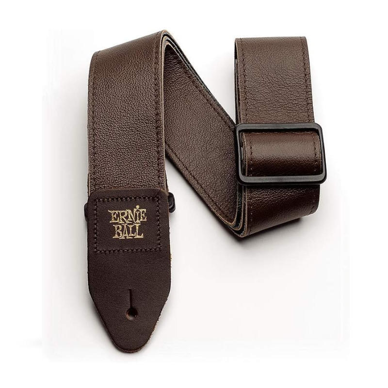 Ernie Ball Guitar Strap BROWN ITALIAN LEATHER P04135